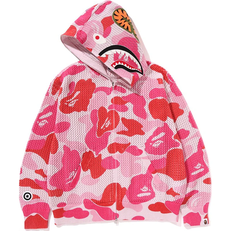 BAPE ABC Camo Pink Crochet Relaxed Fit Shark Full Zip Hoodie 1 BAPE ABC Camo Pink Crochet Relaxed Fit Shark Full Zip Hoodie <p><strong>BAPE ABC Camo Pink Crochet Relaxed Fit Shark Full Zip Hoodie</strong> delivers a versatile zip-front zip hoodie look for casual outfits, travel, quick layering, and relaxed streetwear looks. Its distinctive design offers easy on-and-off wear, flexible layering, and standout casual style, making it a strong choice for personal wardrobes, collections, or gifting.</p>