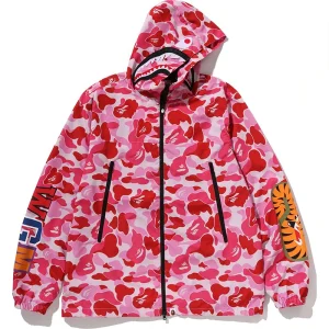 BAPE ABC Pink Camo Shark Hoodie Jacket