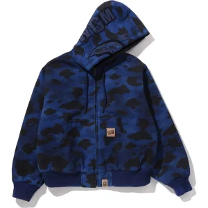 BAPE Black Solid 1st Camo Reversible Shark Zip Heavy Jacket