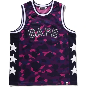 BAPE Color Camo Mesh Multi Logo Relaxed Fit Tank Top
