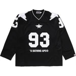 BAPE Line Camo Multi Logo Cropped Fit Football Jersey