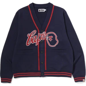 BAPE Navy Sweat Cardigan