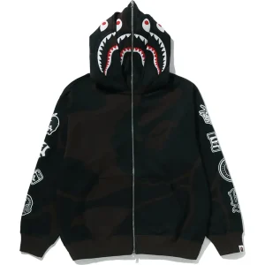 BAPE US Black Friday Solid Camo Double Shark Full Zip Hoodie