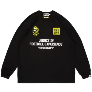 BAPE X CR7 Black Life Multi Logo Poly Relaxed Fit Football Jersey