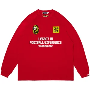 BAPE X CR7 Life Multi Logo Poly Relaxed Fit Football Jersey