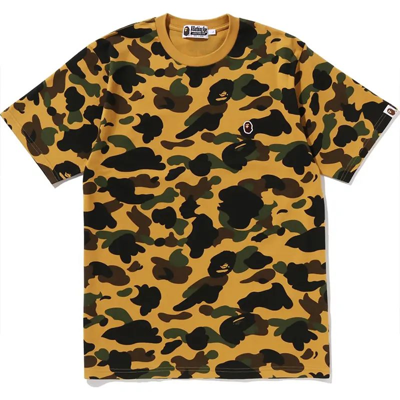 BAPE Yellow Color Camo One Point Tee 1 BAPE Yellow Color Camo One Point Tee <p><strong>BAPE Yellow Color Camo One Point Tee</strong> delivers a casual statement t-shirt look for streetwear outfits, relaxed days, travel, and everyday wear. Its distinctive design offers easy outfit pairing, versatile styling, and standout graphic appeal, making it a strong choice for personal wardrobes, collections, or gifting.</p>