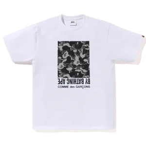 BAPE x COMME des GARÃ‡ONS CAMO BOX WHITE TEE