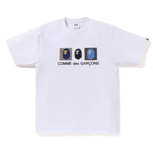 BAPE x COMME des GARÃ‡ONS SCREEN WHITE TEE