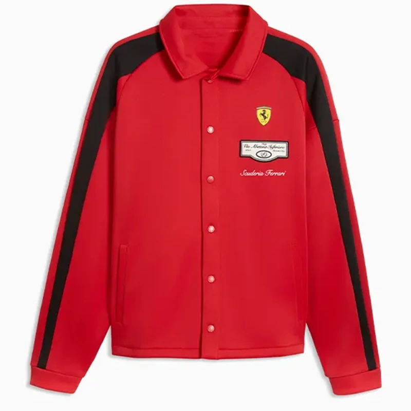 Ferrari T7 Track Jacket 1 Ferrari T7 Track Jacket <p><strong>Ferrari T7 Track Jacket</strong> delivers a sport-inspired track jacket look for athleisure outfits, travel, casual styling, and active everyday looks. Its distinctive design offers easy layering, sporty visual appeal, and versatile outfit pairing, making it a strong choice for personal wardrobes, collections, or gifting.</p>