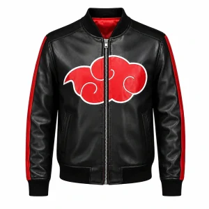 Itachi Uchiha Red Clouds Leather Jacket
