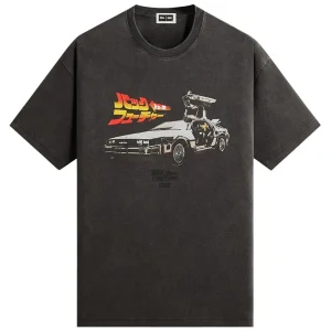 Kith For Back To The Future Delorean Black Vintage Tee