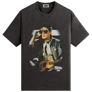 Kith For Back To The Future Marty Shades Black Vintage Tee