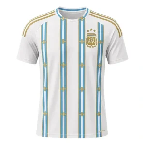 Messi Argentina Gold Stripe Jersey 2026