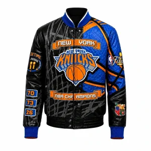 NY Knicks Champions 2026 Leather Jacket