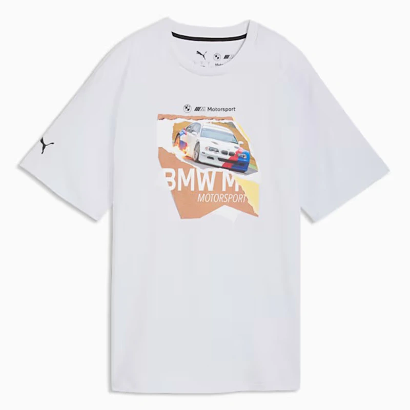 PUMA x BMW M Motorsport Sportswear Relaxed Silver Mist Tee 1 PUMA x BMW M Motorsport Sportswear Relaxed Silver Mist Tee <div class="product-short-description"><p>Refresh your wardrobe with the PUMA x BMW M Motorsport Sportswear Relaxed Silver Mist Tee, a premium tee combining BMW M Motorsport heritage and modern racing style. It stands out with a relaxed fit. A strong choice for fans, collectors, and everyday streetwear.</p></div>