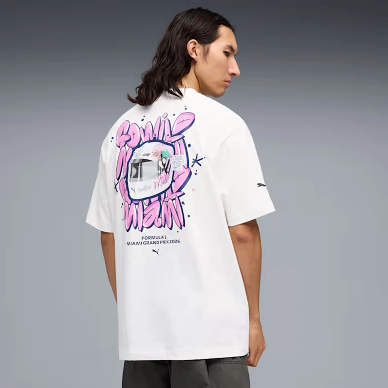 PUMA x F1 Miami Go Wild Graphic Tee 1 PUMA x F1 Miami Go Wild Graphic Tee <div class="product-short-description"><p>Shop the PUMA x F1 Miami Go Wild Graphic Tee, a standout tee shaped by Formula 1 energy and race-weekend style. It stands out with statement graphic details. Easy to style, it brings a distinctive collaborative edge to casual outfits.</p></div>