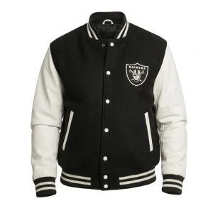 Raiders Varsity Letterman White Jacket