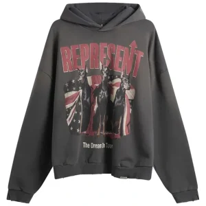 Represent Clo American Dream Tour Sun Fade Grey Hoodie
