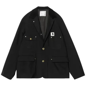 Sacai x Carhartt WIP Suiting x Duck Black Jacket