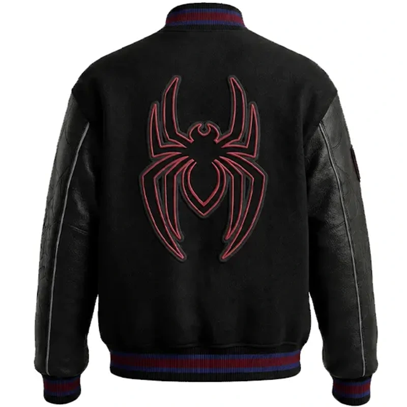 Spider-Man Varsity Bomber Jacket 1 Spider-Man Varsity Bomber Jacket <p><strong>Spider-Man Varsity Bomber Jacket</strong> delivers a statement bomber bomber jacket look for streetwear outfits, casual events, travel, and seasonal layering. Its distinctive design offers strong visual impact, easy outfit pairing, and versatile outerwear styling, making it a strong choice for personal wardrobes, collections, or gifting.</p>