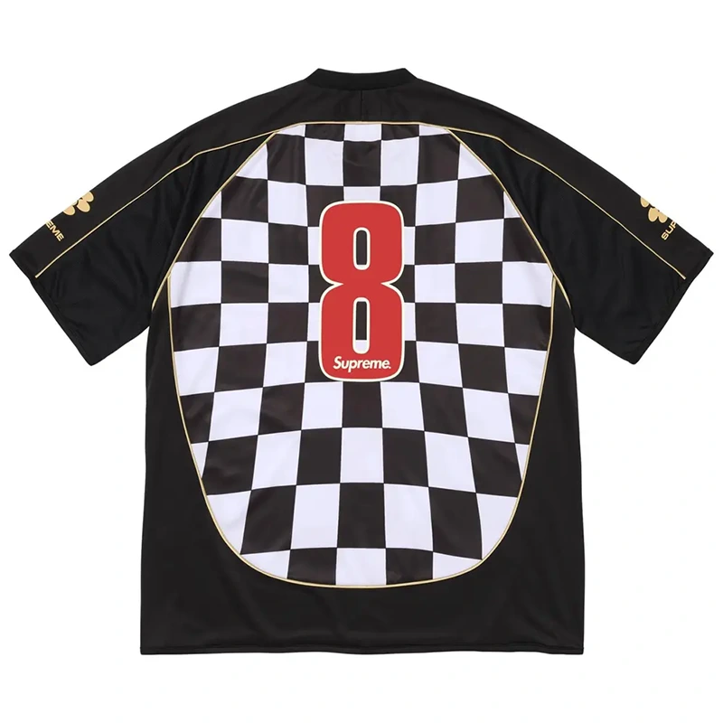 Supreme Checkerboard Black Jersey 1 Supreme Checkerboard Black Jersey <p><strong>Supreme Checkerboard Black Jersey</strong> delivers a sport-inspired jersey look for game-day outfits, fan styling, casual wear, and sports-themed events. Its distinctive design offers team-inspired appeal, easy casual pairing, and energetic visual identity, making it a strong choice for personal wardrobes, collections, or gifting.</p>