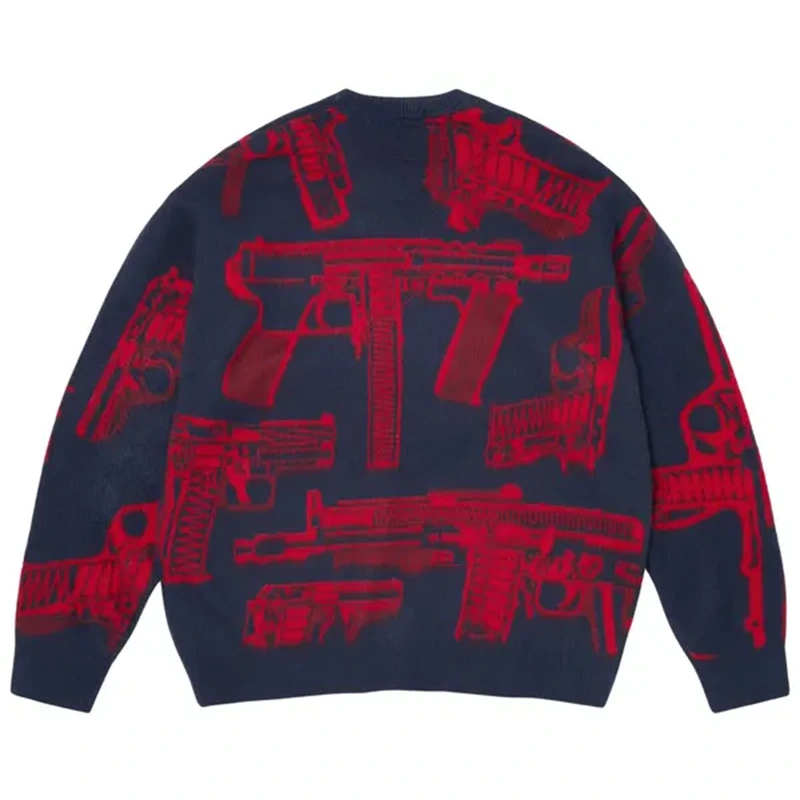 Supreme Guns Navy Sweater 1 Supreme Guns Navy Sweater <p><strong>Supreme Guns Navy Sweater</strong> delivers a refined casual sweater look for smart-casual outfits, relaxed days, travel, and seasonal layering. Its distinctive design offers easy layering, versatile wardrobe pairing, and polished casual appeal, making it a strong choice for personal wardrobes, collections, or gifting.</p>
