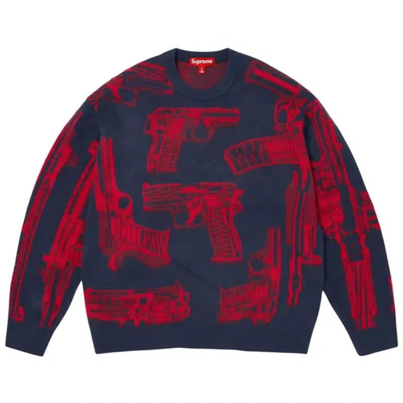 Supreme Guns Navy Sweater Supreme Guns Navy Sweater <p><strong>Supreme Guns Navy Sweater</strong> delivers a refined casual sweater look for smart-casual outfits, relaxed days, travel, and seasonal layering. Its distinctive design offers easy layering, versatile wardrobe pairing, and polished casual appeal, making it a strong choice for personal wardrobes, collections, or gifting.</p>
