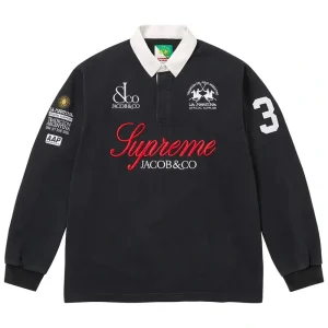 Supreme x La Martina x Jacob & Co Black Rugby