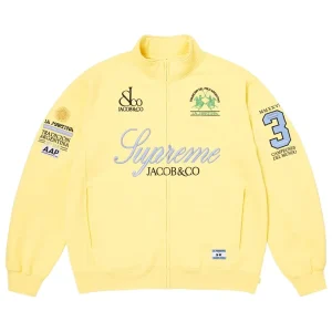 Supreme x La Martina x Jacob & Co Light Yellow Zip Up Sweatshirt
