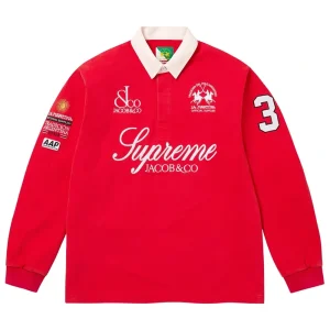 Supreme x La Martina x Jacob & Co Red Rugby