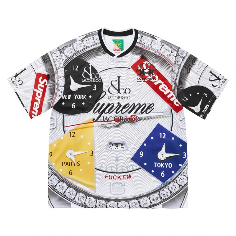 Supreme x La Martina x Jacob & Co White Jersey Supreme x La Martina x Jacob & Co White Jersey <p><strong>Supreme x La Martina x Jacob & Co White Jersey</strong> delivers a sport-inspired jersey look for game-day outfits, fan styling, casual wear, and sports-themed events. Its distinctive design offers team-inspired appeal, easy casual pairing, and energetic visual identity, making it a strong choice for personal wardrobes, collections, or gifting.</p>