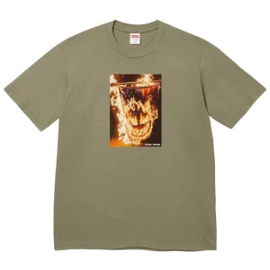 Supreme x Spitfire Flag Light Olive Tee