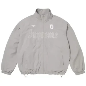Supreme x Umbro Rhinestone Light Grey Track Jacket