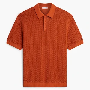 Tommy Hilfiger x Liverpool FC Rusty Ochre Washed Structured Polo Shirt