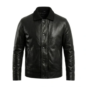 007 First Light James Bond Black Leather Jacket