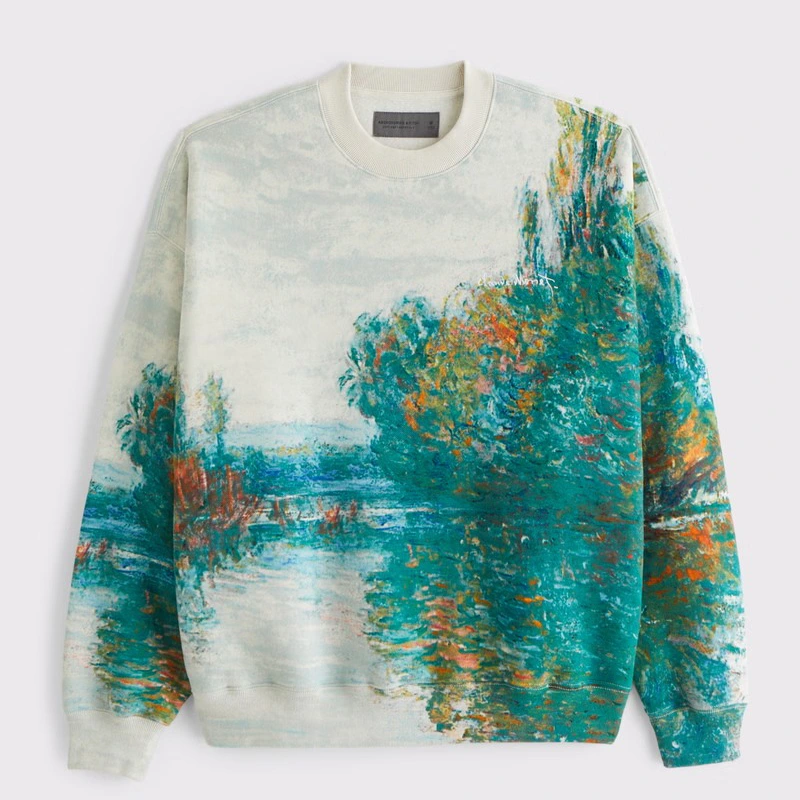 Abercrombie & Fitch Monet Crew Sweatshirt 1 Abercrombie & Fitch Men's Monet Crew Sweatshirt in Cream Pattern <p>Shop the <strong>Abercrombie & Fitch Men's Monet Crew Sweatshirt in Cream Pattern</strong>, a stylish sweatshirt featuring standout pattern detailing. Designed with an easy crew-style look with comfortable everyday appeal, it is a great choice for casual outfits, layering, gifting, travel, and everyday streetwear. Pair it with your favorite casual essentials for an effortless, trend-ready look.</p>