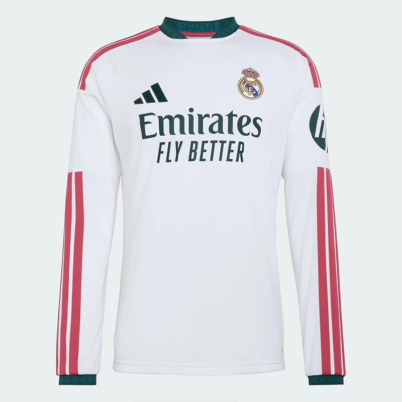 Adidas Real Madrid 26-27 Long Sleeve Home Jersey Men's 4 Adidas Real Madrid 26/27 Long Sleeve Home Jersey Men's <p>Show your team pride with the <strong>Adidas Real Madrid 26/27 Long Sleeve Home Jersey Men's</strong>, a standout fan jersey for match days, watch parties, sports collections, and everyday supporter style. Long sleeves add extra coverage for cooler match days.</p>