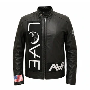 Angels And Airways Love Leather Jacket
