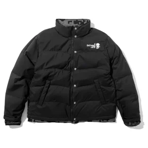 BAPE x Kazuki Kuraishi Black Pixelate Camo Reversible Down Jacket