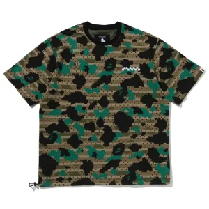 BAPE x Kazuki Kuraishi Brown Camo Jacquard Stripe Relaxed Fit Tee