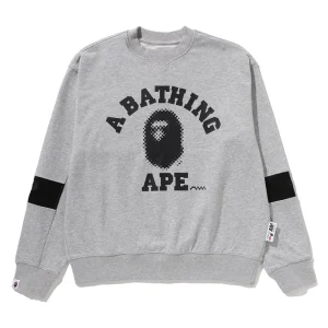 BAPE x Kazuki Kuraishi Grey College Relaxed Fit Sweatshirt