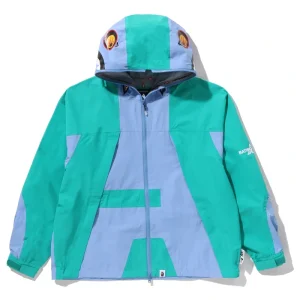 BAPE x Kazuki Kuraishi Shark Zip Turquoise Packable Snowboard Jacket