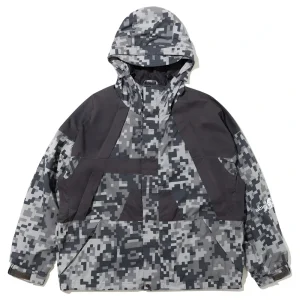 BAPE x Kazuki Kuraishi Silver Pixelate Camo Snowboard 2-Layer Jacket