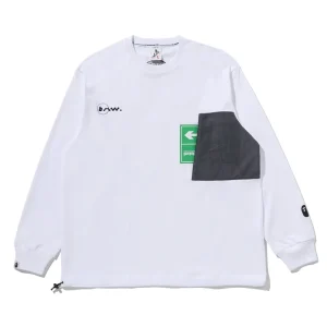 BAPE x Kazuki Kuraishi White Pocket Relaxed Fit Long Tee