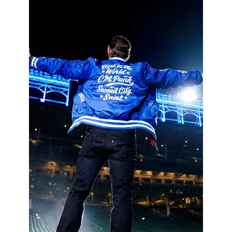 CM Punk Chicago Cubs Satin Jacket CM Punk Chicago Cubs Satin Jacket <p>Combine wrestling energy with baseball heritage in the CM Punk Chicago Cubs Satin Jacket. Its sleek team-inspired design makes it an excellent choice for sports fans, collectors, and statement streetwear.</p>