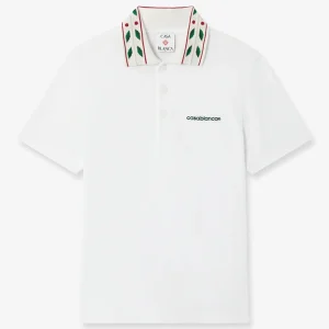 Casablanca Laurel Pique Polo Shirt