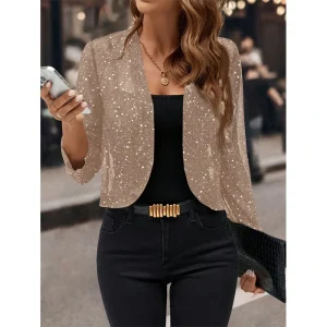 Areena Design <p>Add statement shine to your wardrobe with the <strong>Elaine Shimmer Cropped Jacket</strong>, a stylish cropped layer for parties, evenings out, special occasions, and fashion-forward casual looks.</p> Elaine Shimmer Cropped Jacket <p>Add statement shine to your wardrobe with the <strong>Elaine Shimmer Cropped Jacket</strong>, a stylish cropped layer for parties, evenings out, special occasions, and fashion-forward casual looks.</p>