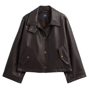 GAP Vegan Leather Swing Jacket