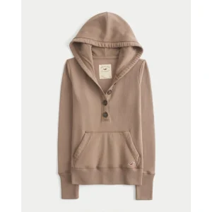 Girls Henley Hoodie from Hollister