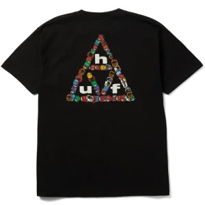 HUF x Spitfire Sticker Black Triple Triangle T-Shirt